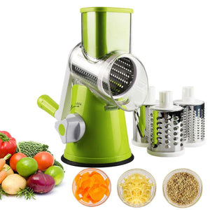 3-in-1 Tabletop Drum Grater Vegetable Cutter