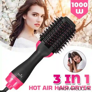 3-in-1 One Step Hot Air Straightener Brush for Hair Dryer and Styler