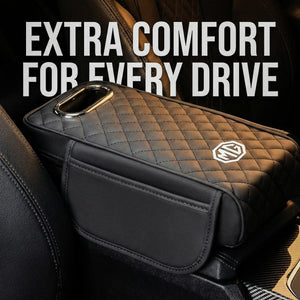 Car Armrest Cushion With Tissue Box & Storage Pocket For Toyota Honda Suzuki Kia Hyundai & More