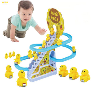 Duck Climb Stairs Toy Race Track Slide