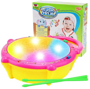 Multi Colored Flash Drum Toy Set For Kids