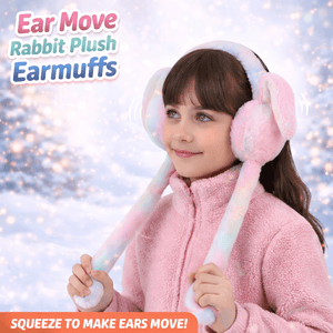 Trending Ear Move Rabbit Plush Earmuff – Soft Long-Ear Cuddle Companion